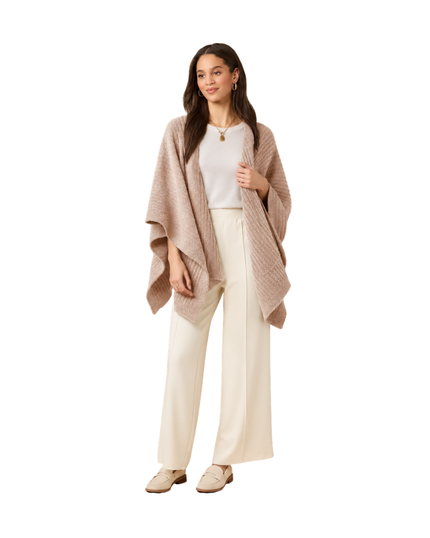 Softies Coco Ultra Soft Ribbed Shawl Wrap One Size