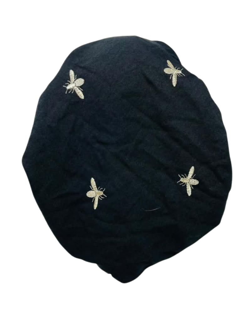Ahead Black Royal Bee Israeli Style Long Tails Pre-Tied Bandanna