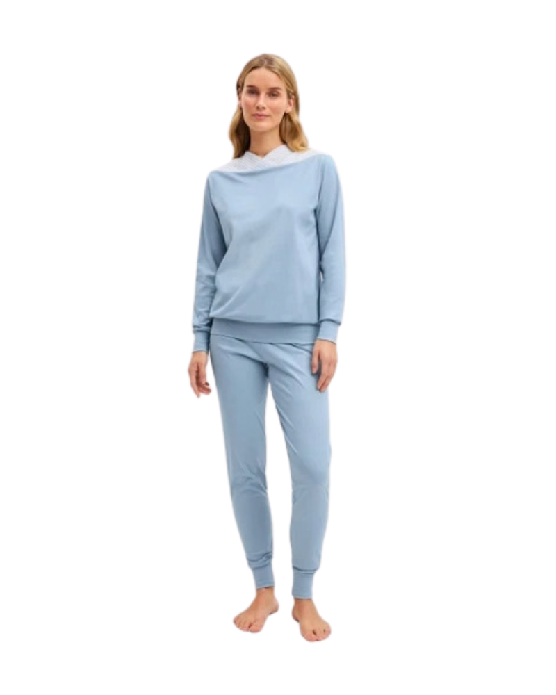 Calida Dusty Grey Soulmate 100% Cotton Pajamas Set