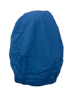 Lizi Headwear Solid Blue Open Back Adjustable Pre-Tied Bandanna with Velvet Grip