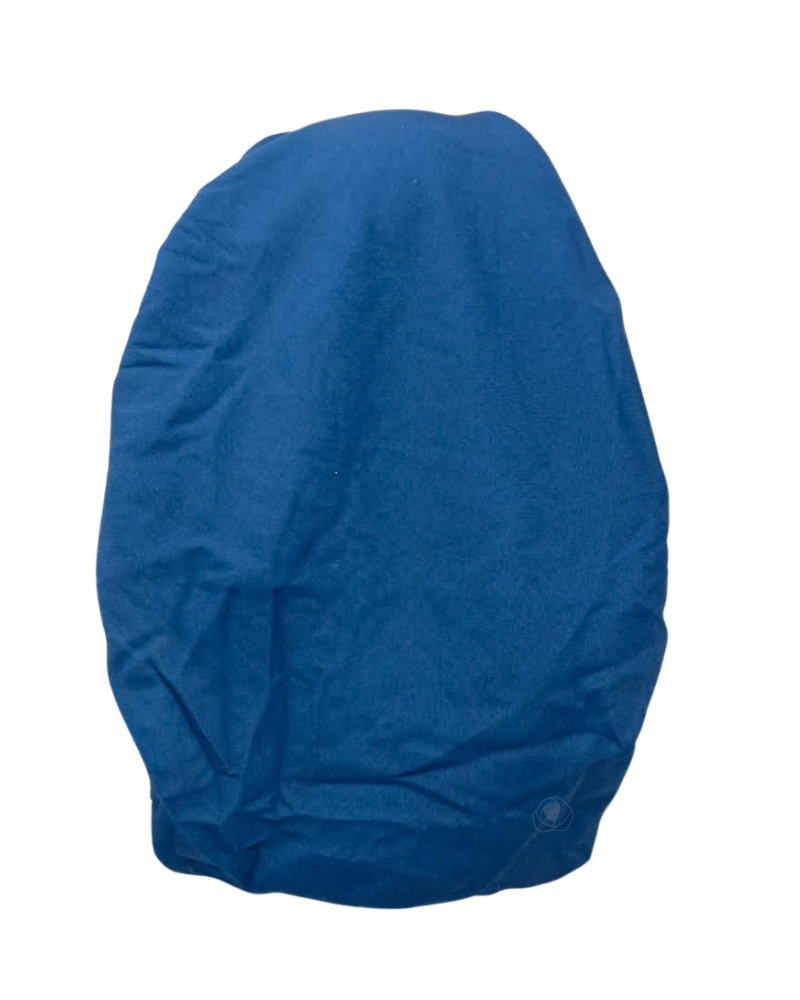 Lizi Headwear Solid Blue Open Back Adjustable Pre-Tied Bandanna with Velvet Grip