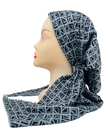 Revaz Grey Diamond Adjustable Pre-Tied Bandanna with Velvet Grip