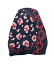 It's Younique Red and Black Chain Print Pre-Tied Open Back Bandanna with Velvet Grip