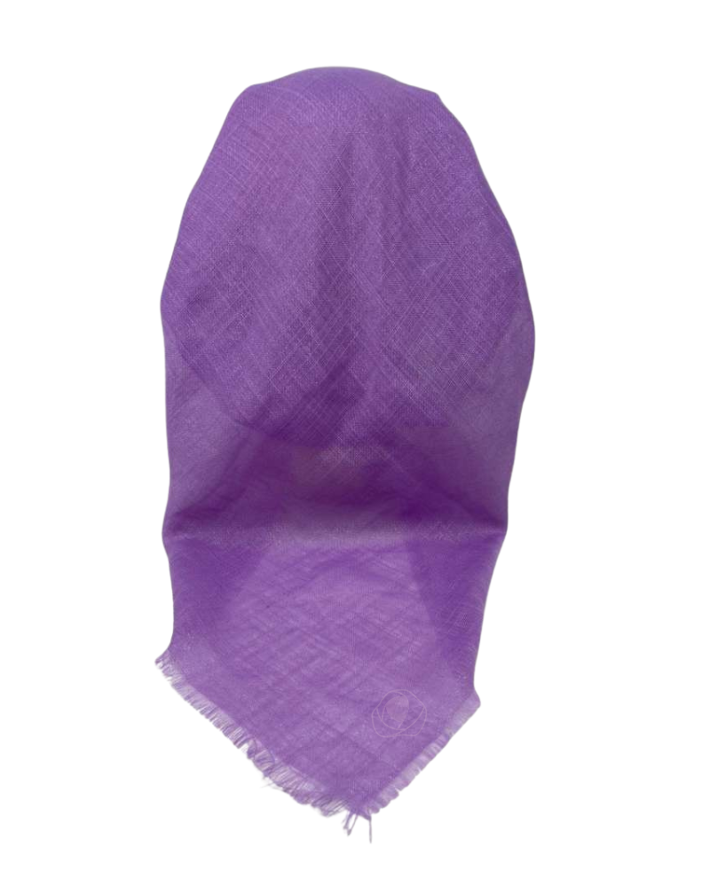 It's Younique Solid Lilac Shimmer  Pre-Tied Open Back Bandanna with Velvet Grip