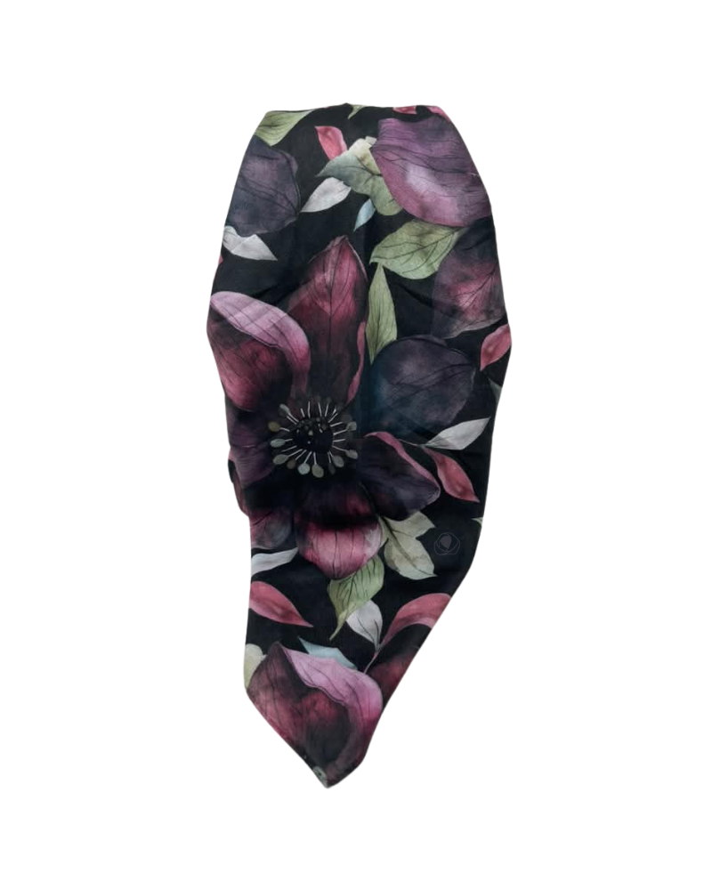 Tal New York Burgundy Statement Open Back Pre-Tied Bandanna with Velvet Grip