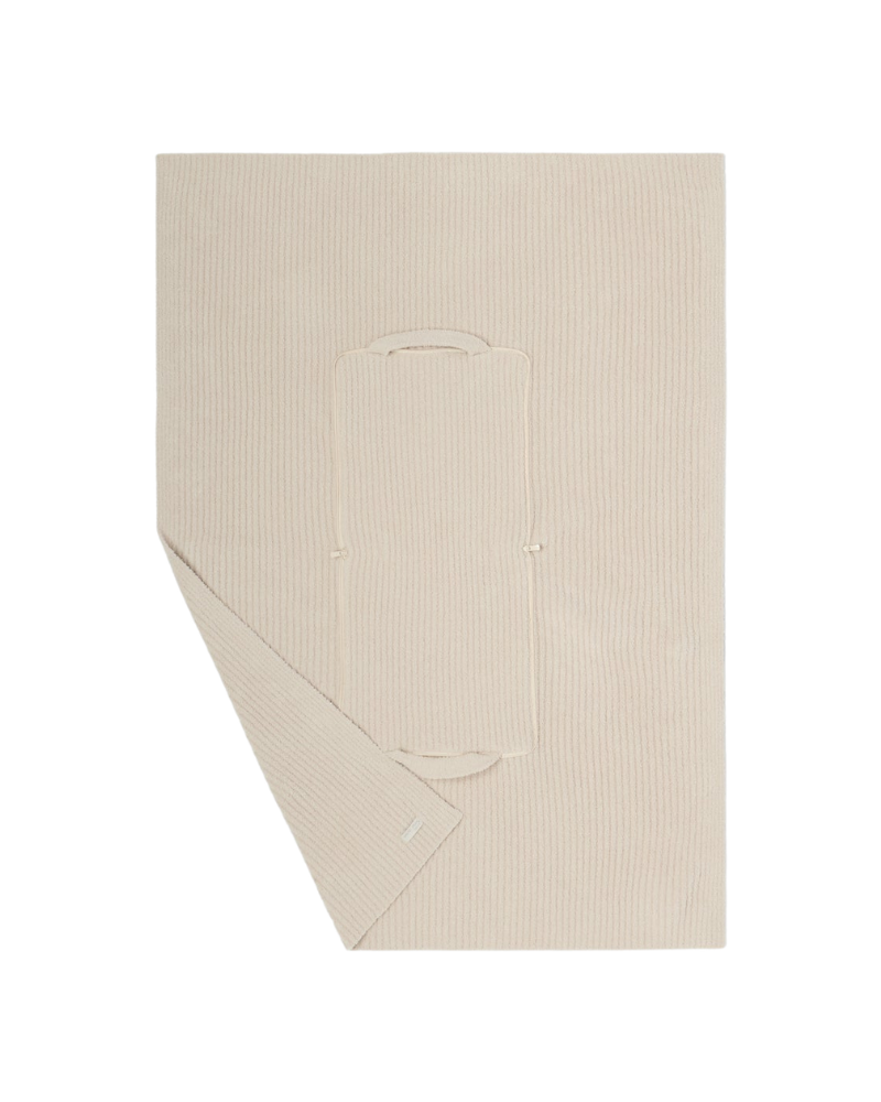 Barefoot Dreams Stone CozyChic Rib Travel Blanket