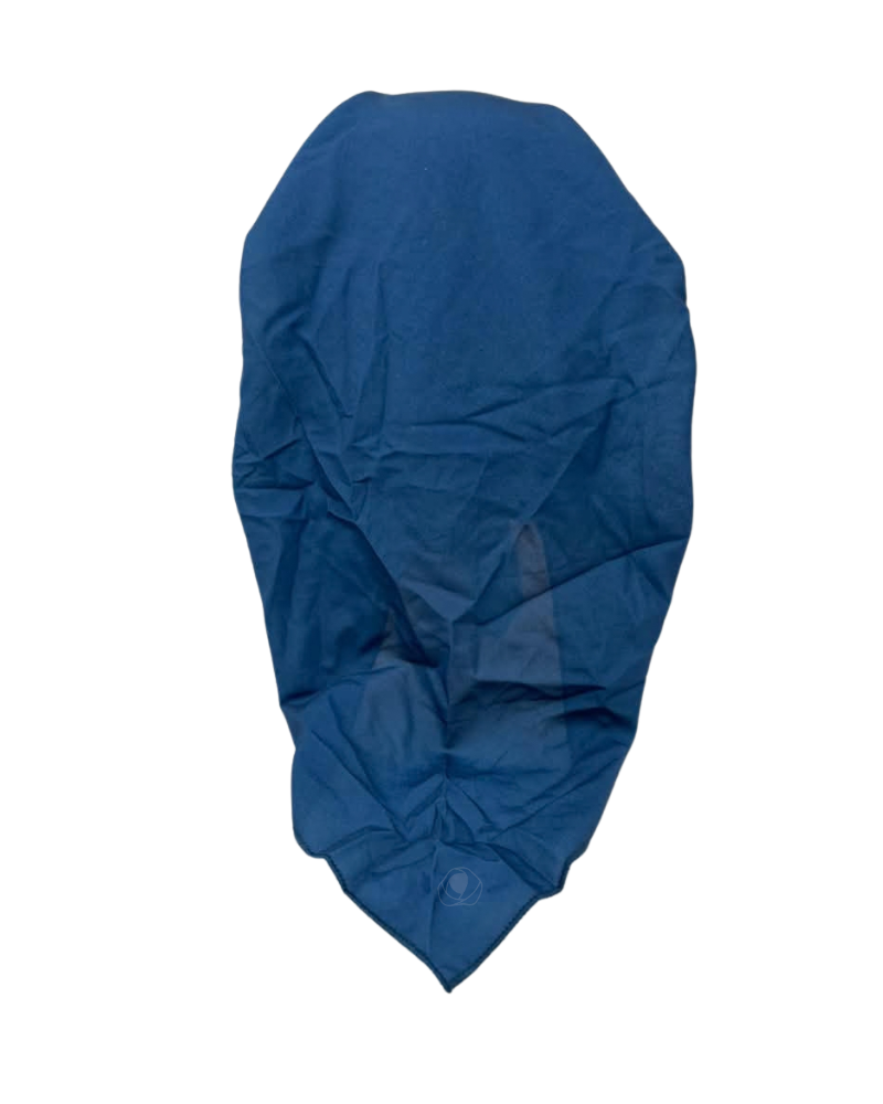 Lizi Headwear Solid Blue Open Back Adjustable Pre-Tied Bandanna with Velvet Grip