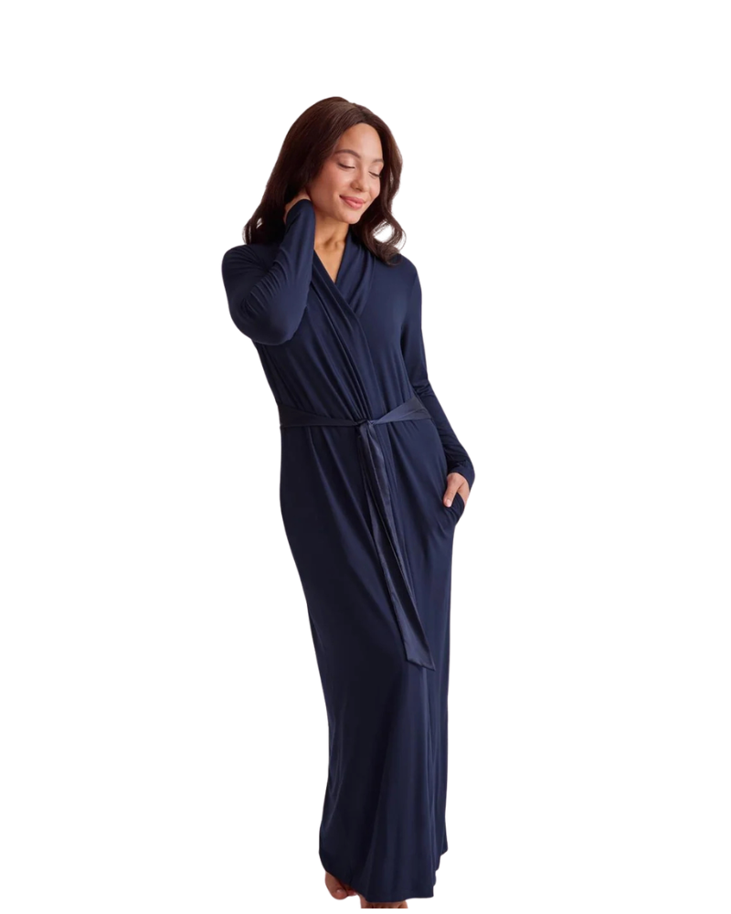 Fleur't  Ink Modal Long Morning Robe