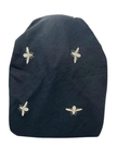Ahead Black Royal Bee Versatile Style Long Tails Open Back Pre-Tied Bandanna