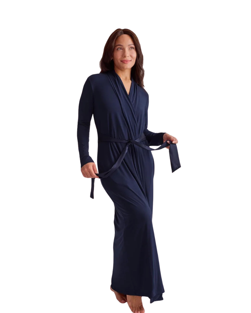 Fleur't  Ink Modal Long Morning Robe
