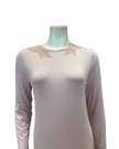 Verdiani Azalea Lace Applique Pink Pull On Modal Nightgown