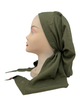 Lizi Headwear Green Waffle Open Back Adjustable Pre-Tied Bandanna with Velvet Grip