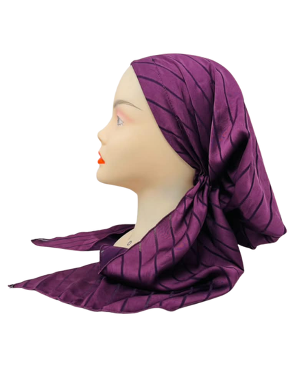 Ahead Lavender Pearlsoft Israeli Style Long Tails Pre-Tied Bandanna