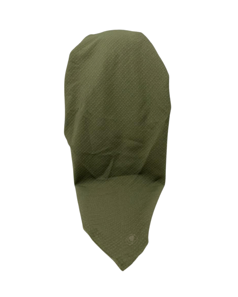 Lizi Headwear Green Waffle Open Back Adjustable Pre-Tied Bandanna with Velvet Grip