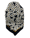 Cherie Ivory Floral Design Adjustable Pre-Tied Open Back Bandanna