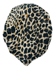 Revaz Brown Leopard Border Adjustable Pre-Tied Bandanna with Velvet Grip