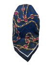 It's Younique Navy/Black Pink Jewels Cains Shimmer Pre-Tied Open Back Bandanna with Velvet Grip