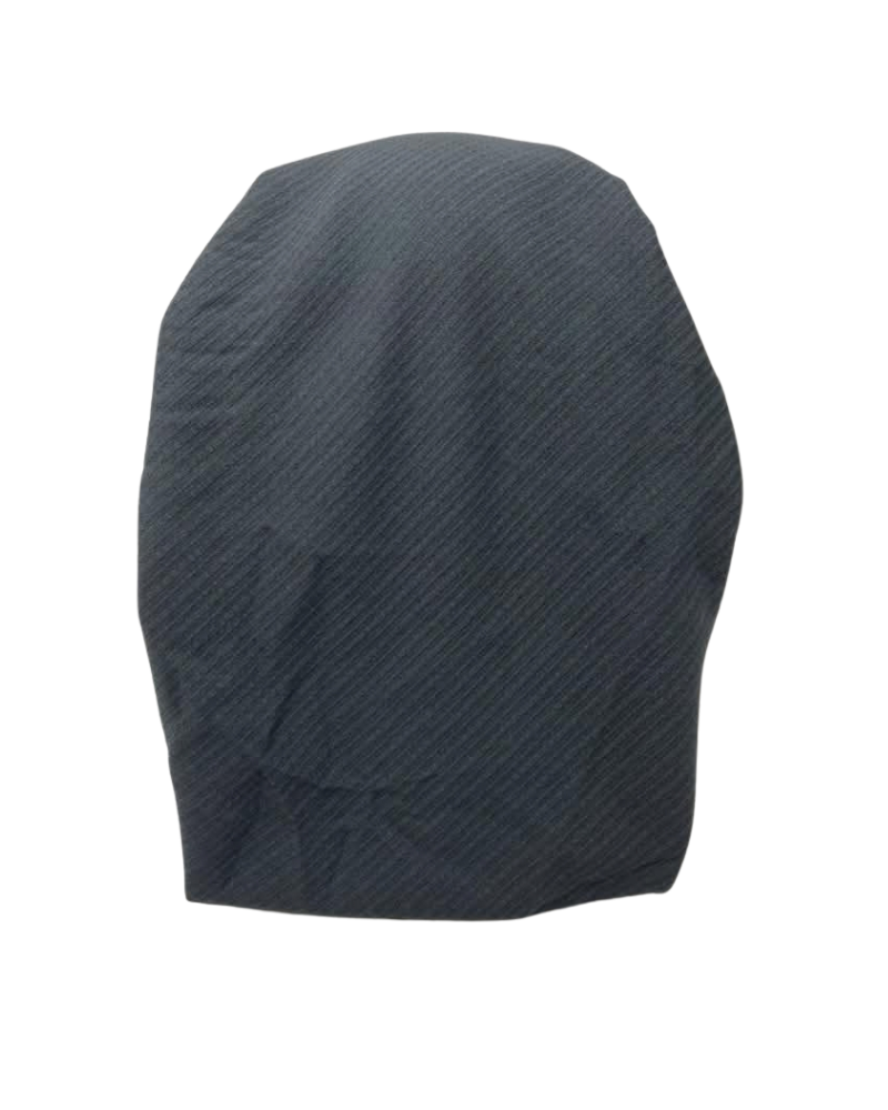 Lizi Headwear Black Waffle Open Back Adjustable Pre-Tied Bandanna with Velvet Grip