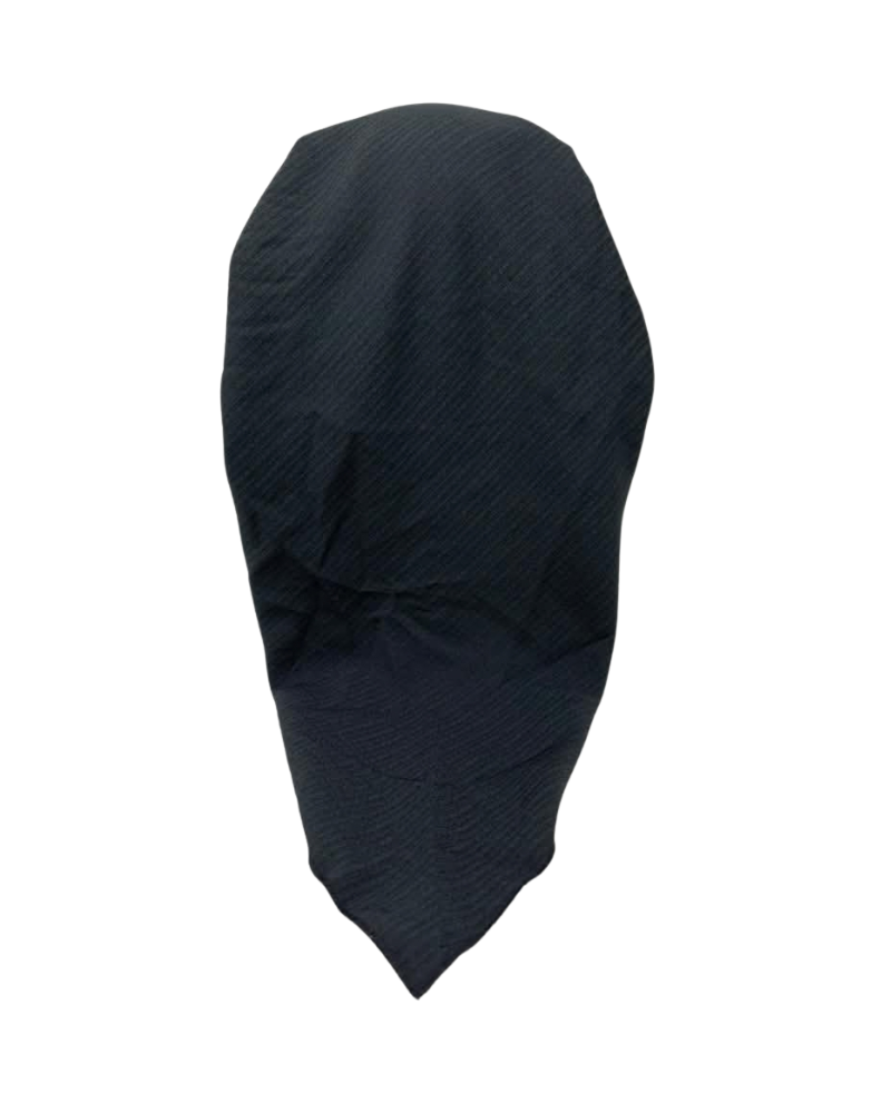 Lizi Headwear Black Waffle Open Back Adjustable Pre-Tied Bandanna with Velvet Grip
