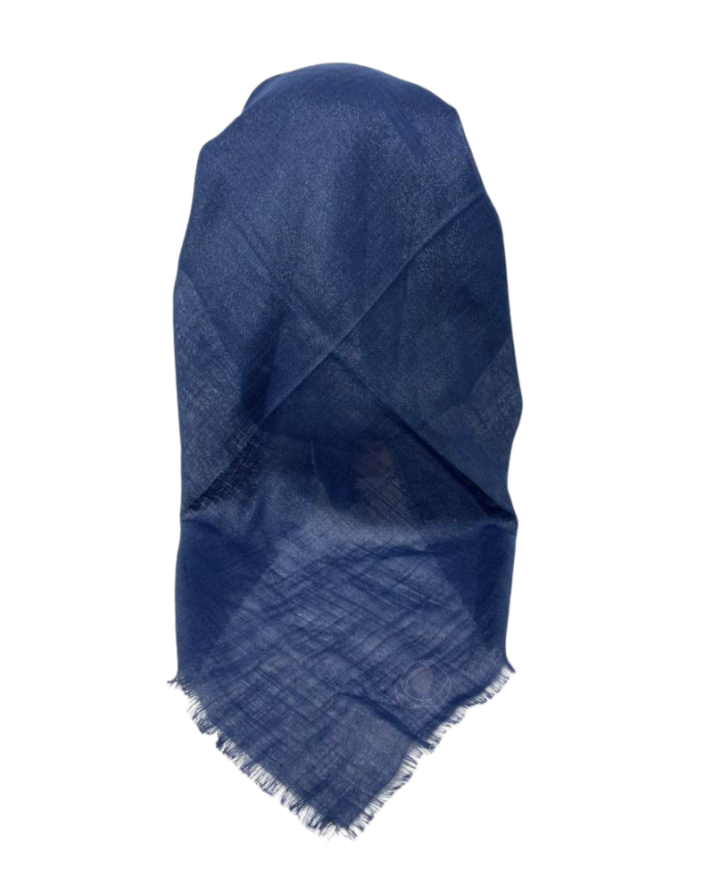 It's Younique Solid Navy Shimmer Pre-Tied Open Back Bandanna with Velvet Grip