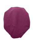 Lizi Headwear Purple Waffle Silk Adjustable Pre-Tied Bandanna with Velvet Grip