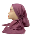 It's Younique Solid Rose Shimmer Pre-Tied Open Back Bandanna with Velvet Grip