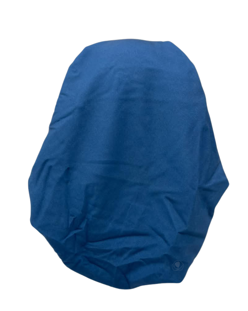 Lizi Headwear Solid Blue Adjustable Pre-Tied Bandanna with Velvet Grip