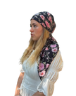 Scarf Bar Pink Dahlia Square Scarf with Invisible Grip