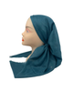 OB-SHIM-TEA Solid Shimmer Teal Pre-Tied Open Back Bandanna with Velvet Grip