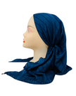 Ahead Navy Pearlsoft Versatile Style Long Tails Open Back Pre-Tied Bandanna