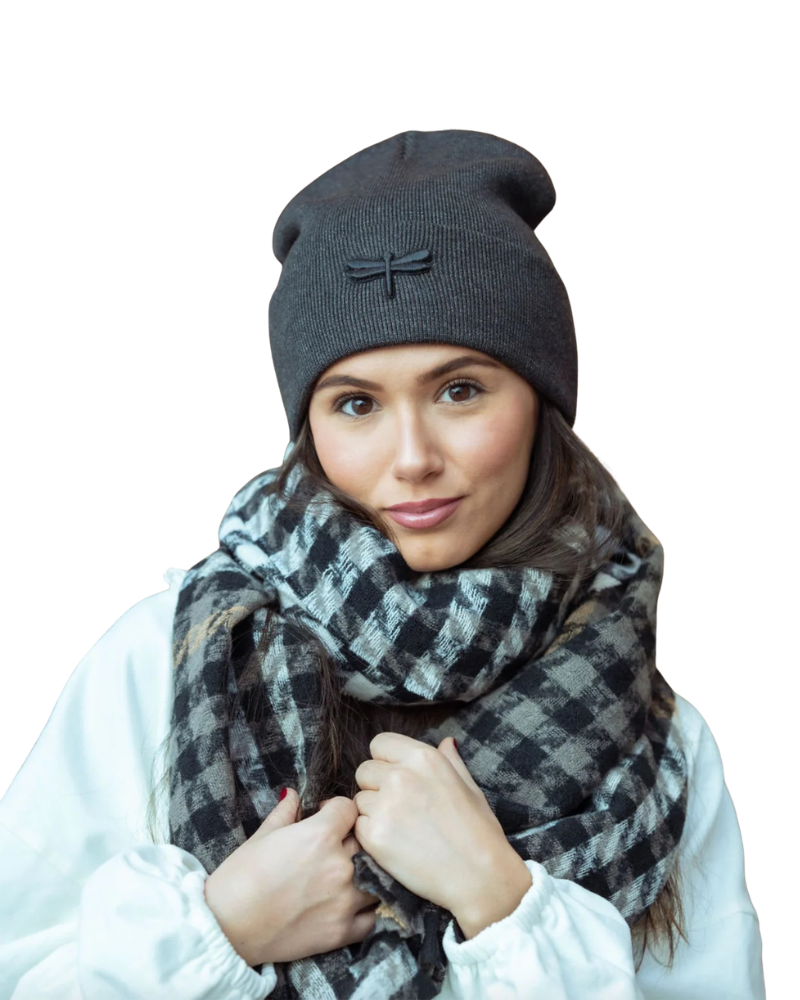 Tal New York Charcoal The Embossed Logo Beanie