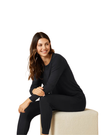 Softies Black Dream Jersey Crew Neck Top & Jogger Pants Pajamas Set