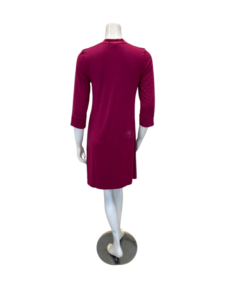 Fleur't Dark Cherry 3/4 Sleeve with Pockets Modal Nightshirt