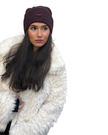 Tal New York Maroon The Sherpa Logo Beanie