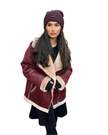 Tal New York Maroon The Sherpa Logo Beanie