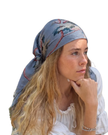 Scarf Bar Blue Willow Square Scarf with Invisible Grip