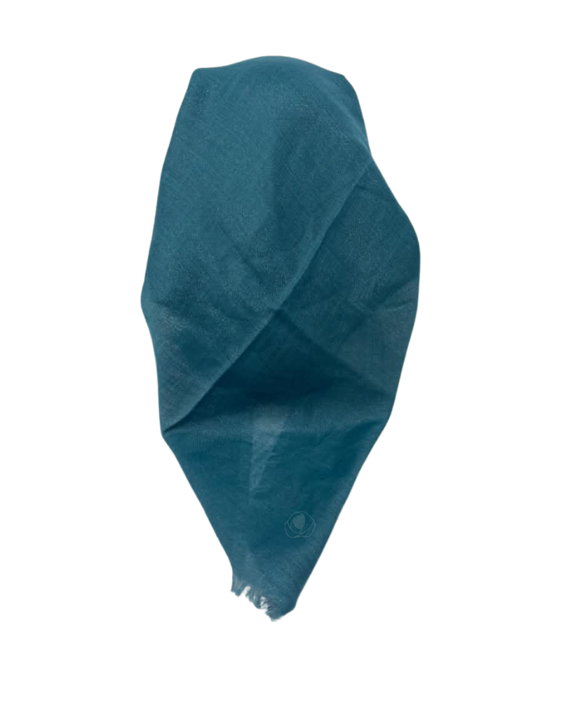 OB-SHIM-TEA Solid Shimmer Teal Pre-Tied Open Back Bandanna with Velvet Grip