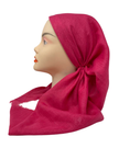 It's Younique Solid Hot Pink Shimmer Pre-Tied Open Back Bandanna with Velvet Grip