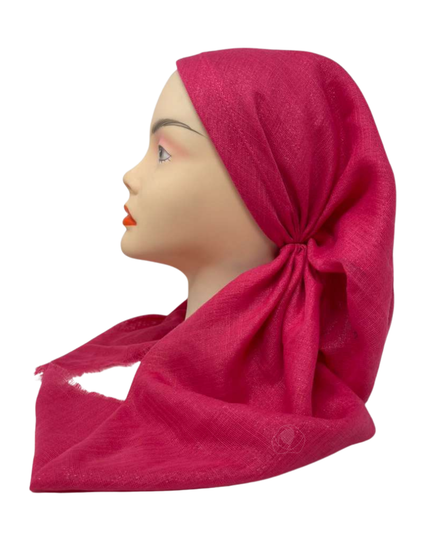 It's Younique Solid Hot Pink Shimmer Pre-Tied Open Back Bandanna with Velvet Grip