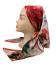 It's Younique Peach/Orange Watercolor Pre-Tied Open Back Bandanna with Velvet Grip