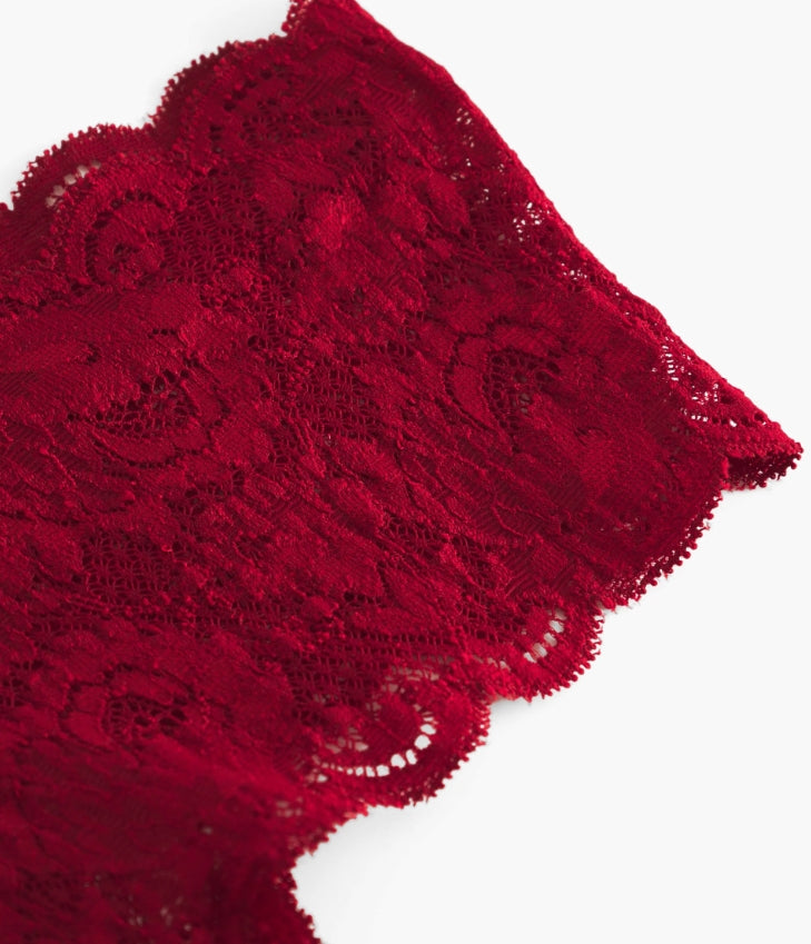 Cosabella NEVER0343 Sindoor Red Lace Cutie Thong Myselflingerie.com