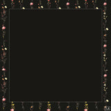 Tie Ur Knot Black With Winter Garden Party Border Triangle with Full Non Slip Grip Myselflingerie.com