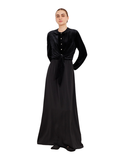 ORD Velvet Button Down Fake Wrap Lounger