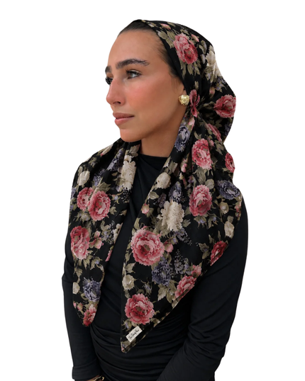 Scarf Bar Victorian Garden Classic Pre-Tied Bandanna with Velvet Grip