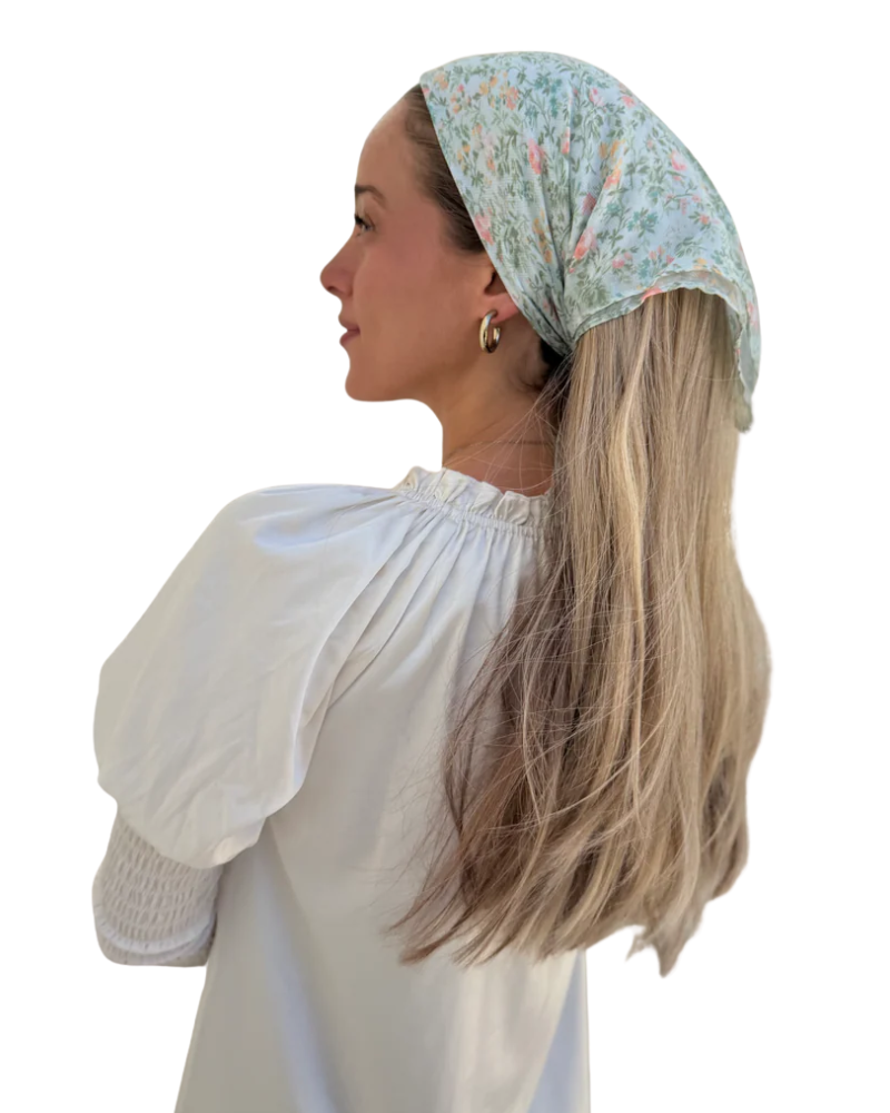 Scarf Bar Mint Garden Bandana Scarf Myselflingerie.com