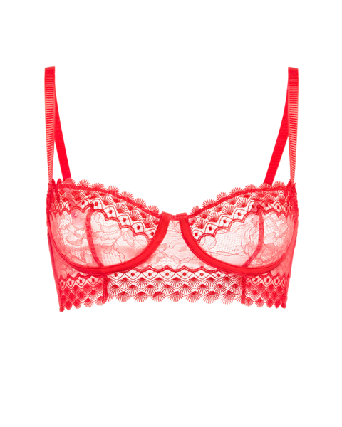 Simone Perele Flamingo Radieuse Sheer Demi Underwire Bra Myselflingerie.com