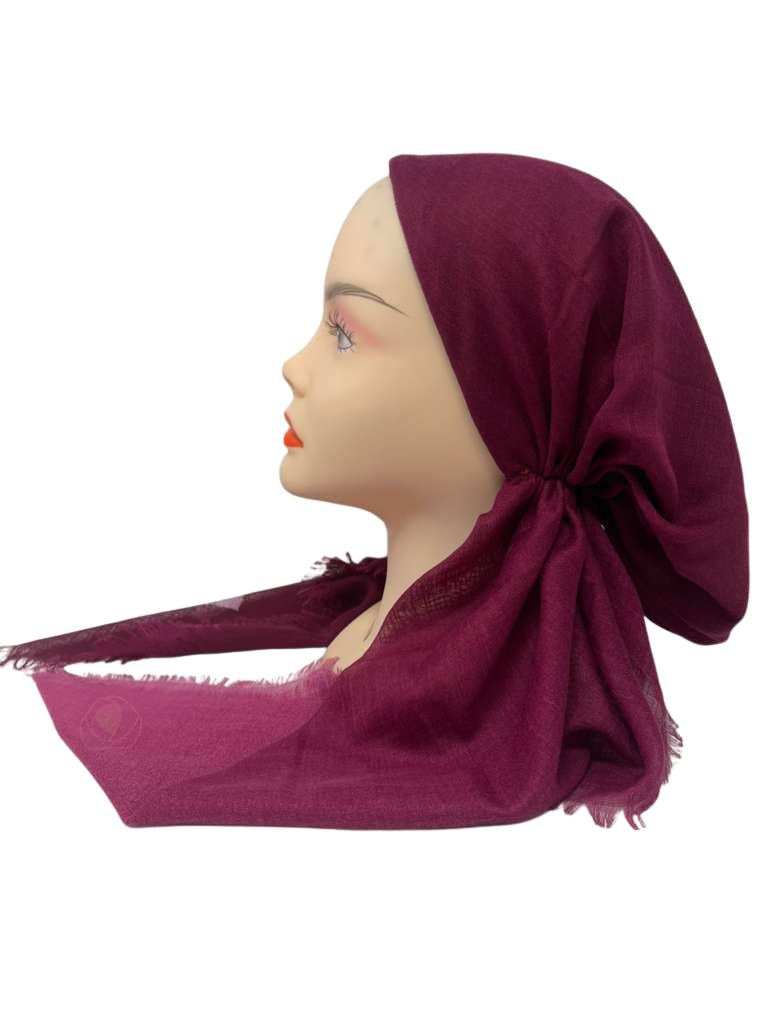 Revaz HS707N Burgundy Ombre Adjustable Pre-Tied Bandanna with Velvet Grip Myselflingerie.com