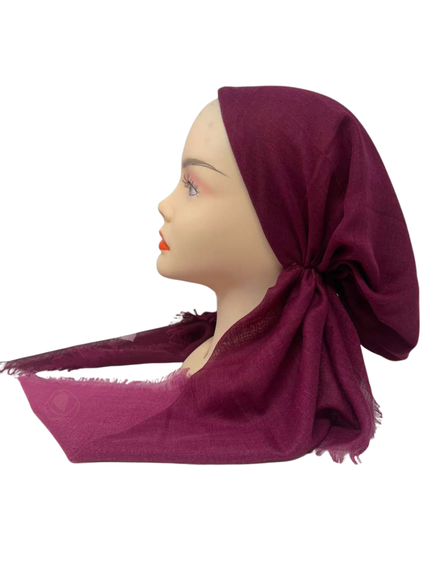 Revaz HS707N Burgundy Ombre Adjustable Pre-Tied Bandanna with Velvet Grip Myselflingerie.com