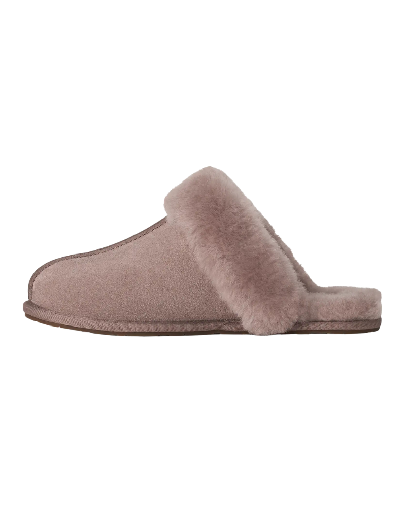UGG Scuffette II Caribou Suede Slipper with Fur Trim