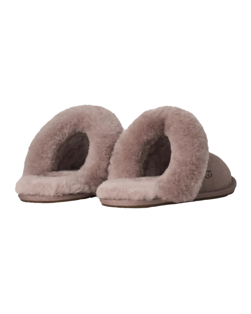 UGG Scuffette II Caribou Suede Slipper with Fur Trim